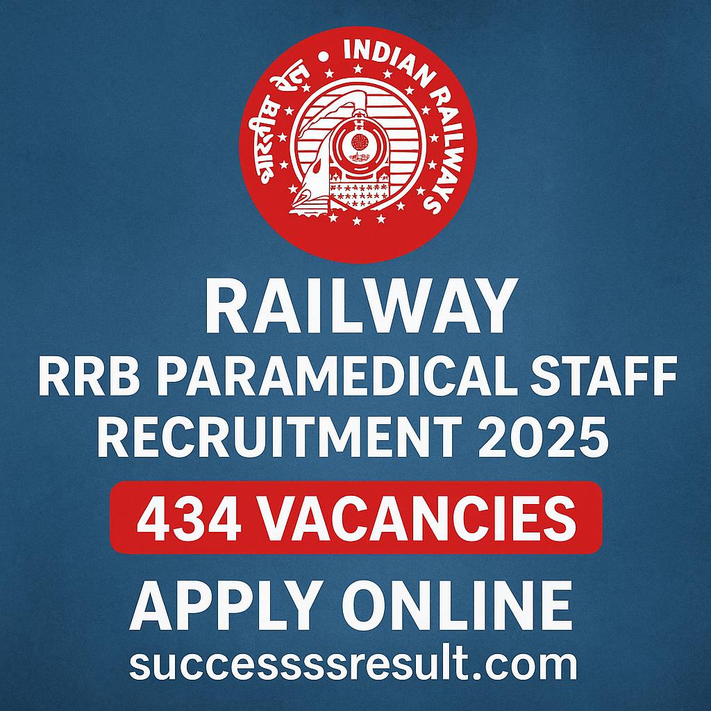 1. Railway RRB Paramedical Staff Recruitment 2025 Notification
 2. Apply Online for RRB Paramedical Staff 2025 – 434 Vacancies
 3. RRB Paramedical Staff Vacancy 2025 Eligibility and Age Limit
 4. Railway Recruitment Board Paramedical Staff Jobs 2025