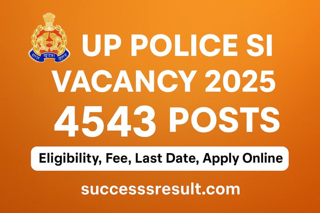1. UP Police SI Recruitment 2025 Notification PDF
 2. Apply Online for UP Police Sub Inspector Vacancy 2025
 3. UP Police SI 4543 Posts Eligibility and Salary Details
 4. Uttar Pradesh Police SI Vacancy 2025 Apply Online