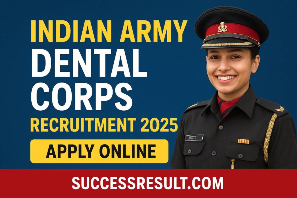 Indian Army Dental Corps Recruitment 2025 – Apply Online for SSC Officer Vacancy Notification
