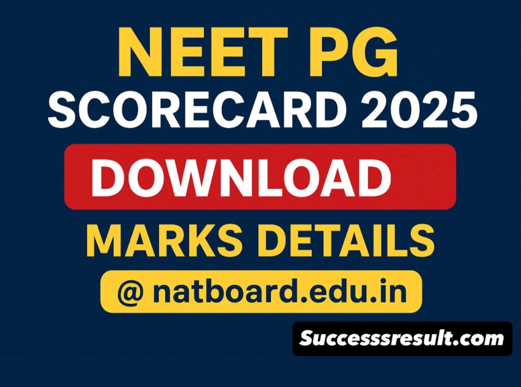NEET PG Scorecard 2025