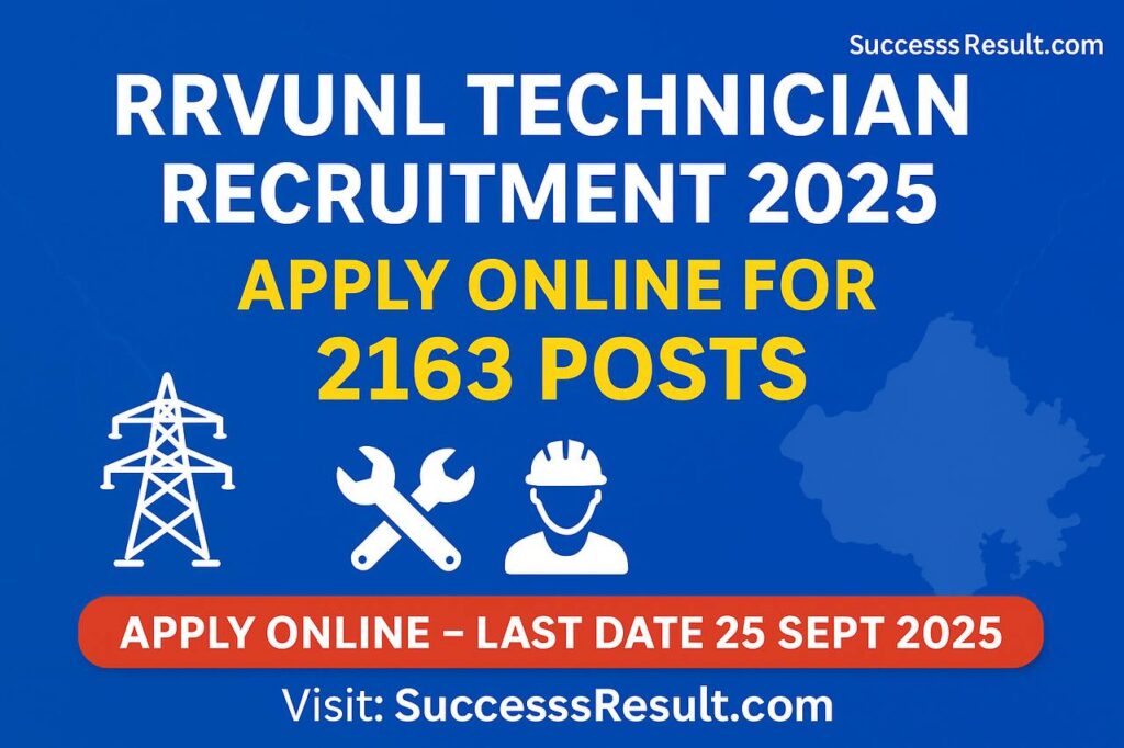 RRVUNL Technician Recruitment 2025