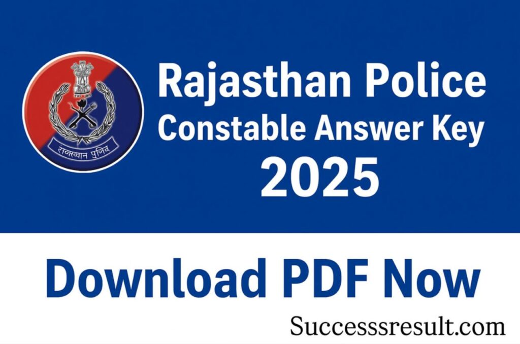 Rajasthan Police Constable Answer Key 2025