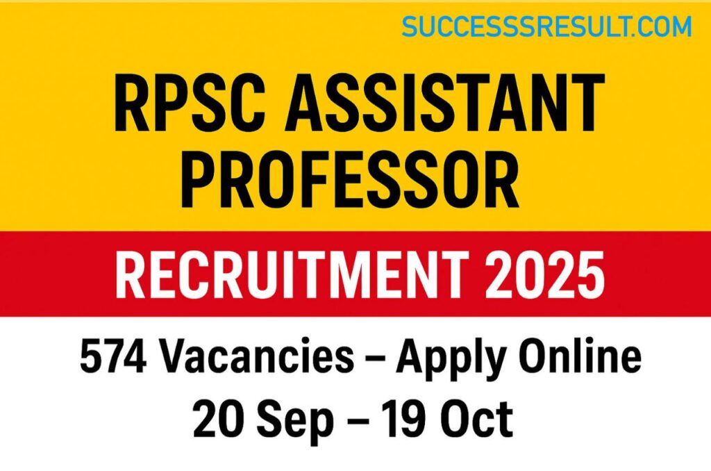 RPSC Assistant Professor Recruitment 2025