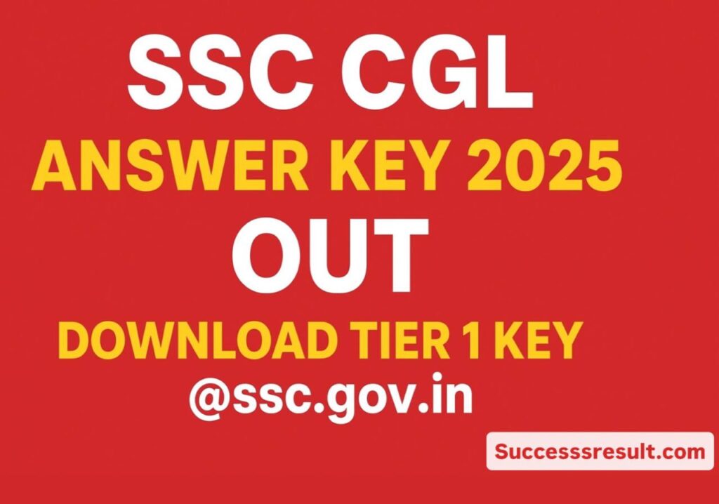 SSC CGL Answer Key 2025